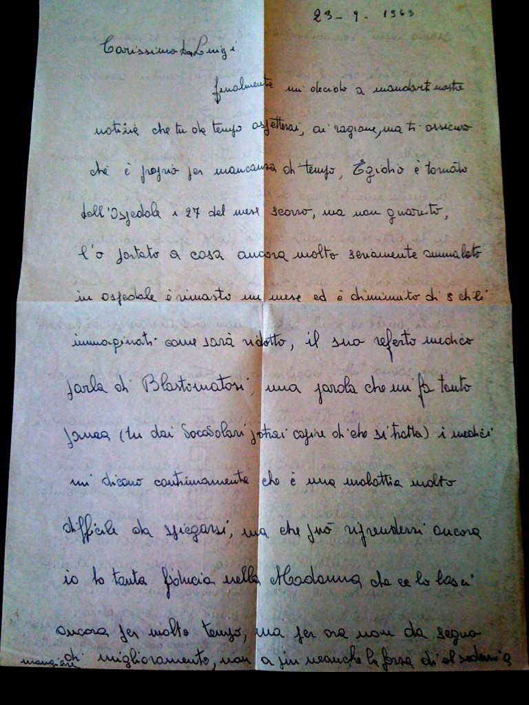 Lettera 1963 parte 1