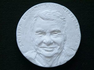Calco della medaglia in bronzo realizzata dall'artista Carlo Scarpati 