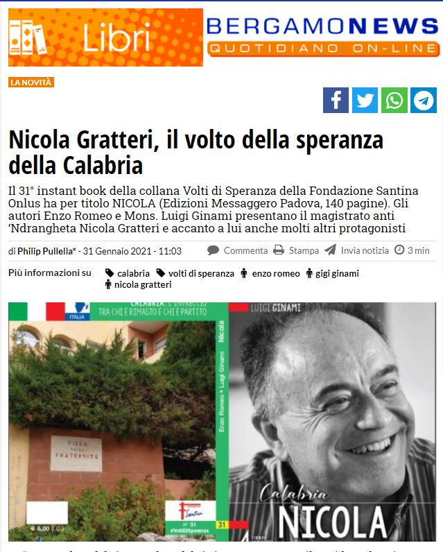 NICOLA – N.31 IL LIBRO GRATUITAMENTE - Fondazione Santina Onlus
